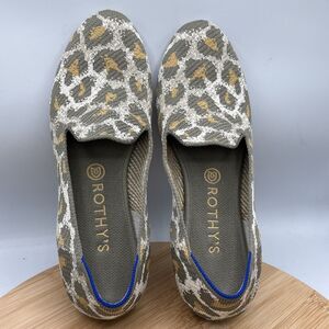 Rothy’s Loafer Smoke Spot Animal Print Flats Womens 10 Retired Quiet Luxury
